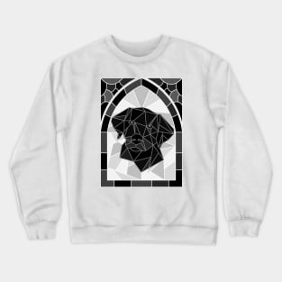 Stained Glass Black Labrador Retriever Crewneck Sweatshirt